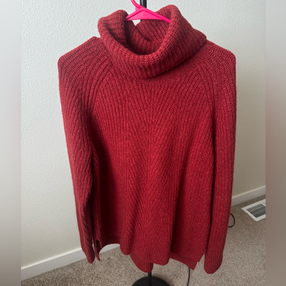 Madewell Women’s Red Turtleneck Sweater